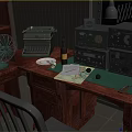 Vintage Industrial Equipment With Control Panels And Mechanical Gauges In Illuminated Workshop
