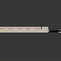 White Power Strip with Multiple Red Switches and Black Power Cord Plug