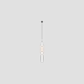 Elegant Modern Glass Chandelier With White Globe Transparent Cylinder And Gold Accent