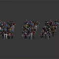 Men Standing Together Forming Letter M Shape in Group Arrangement