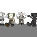 Artistic Decorative Toy Dolls With Four Different Colors And Sitting Raising Hands Poses