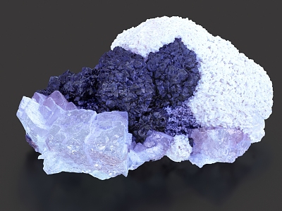 Fluorite Ore Gem Stone Crystal Quartz Stone model