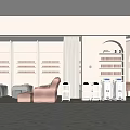 Modern Beauty Hair Salon Interior With Product Shelves Comfortable Seating And Professional Equipment
