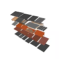 Multiple Colored Roof Tiles In Various Materials And Designs For Building Roofs