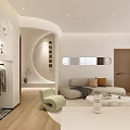 Elegant Modern Reception Desk Interior With Marble Counter Soft Tones And Minimalist Decor