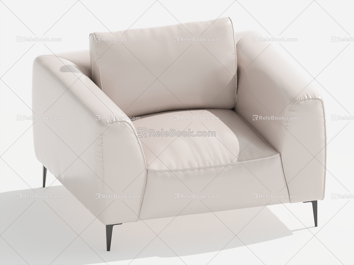 Modern Single Sofa Single Chair Leisure Chair 3d model