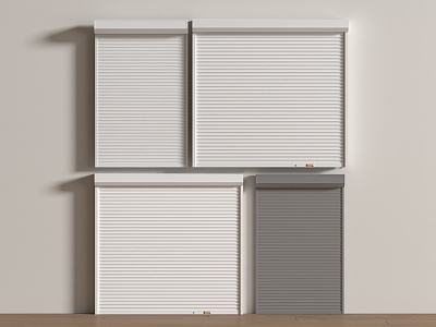 Rolling shutter door 3d model