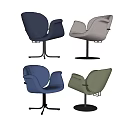 Stylish Accent Chairs In Multiple Colors With Swivel Base And Comfortable Design