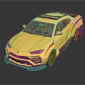 Golden Luxury Sports Car With Sleek Body Design And Shiny Wheels