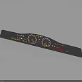 Electronic Dashboard With Multiple Gauges Colorful Indicator Lights And Digital 3d model