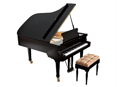 Modern Piano Stool 3d model