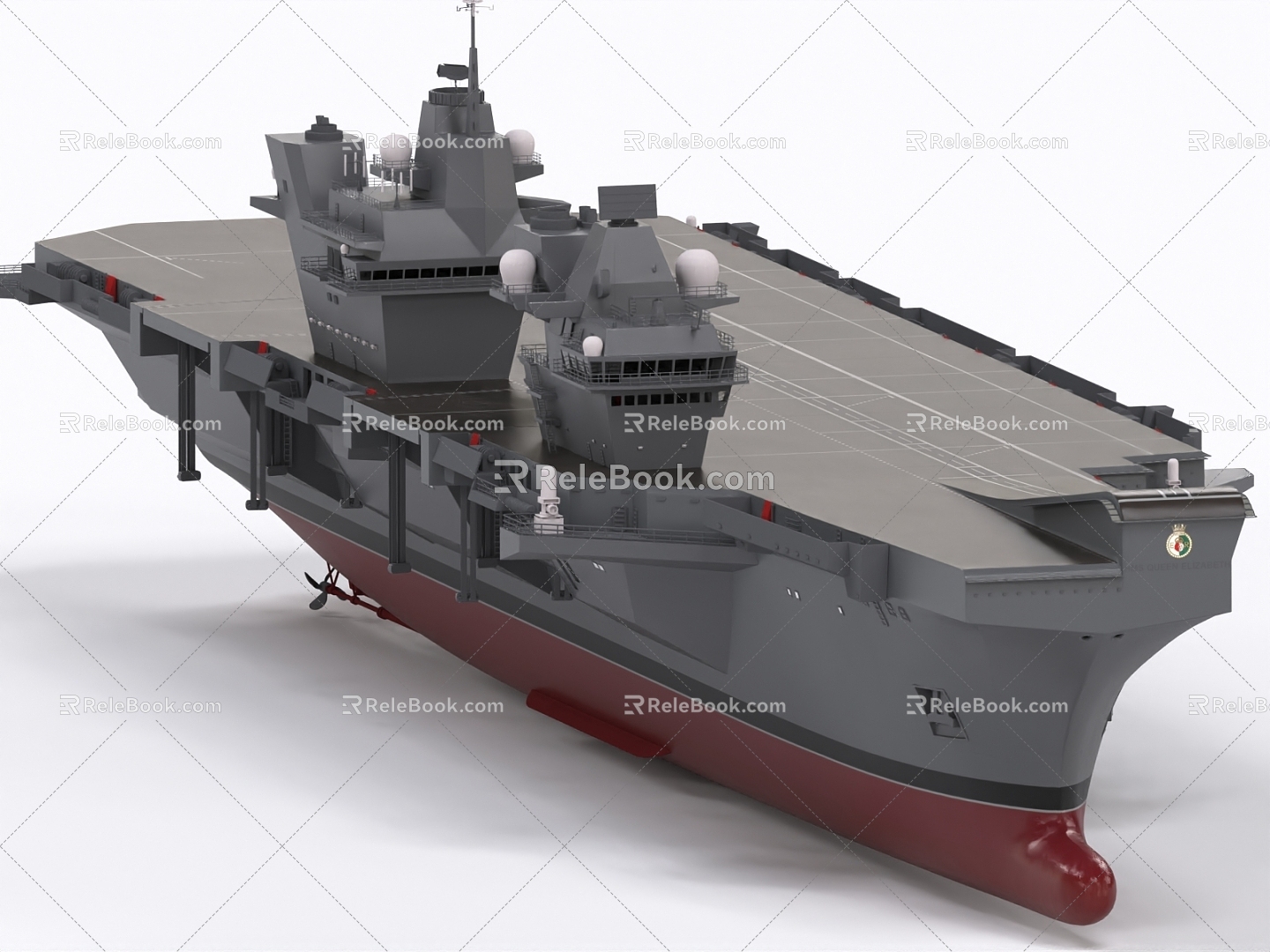 Nuclear-powered aircraft carrier HMS Queen Elizabeth 3d model