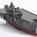 Nuclear-powered aircraft carrier HMS Queen Elizabeth 3d model