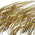 Garden Ornaments Featuring Golden Decorative Grass For Outdoor Garden Decor