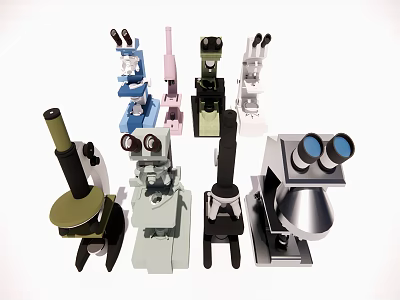 Microscope chemical equipment 3d model