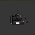 Professional Digital Camera Electronic Device with External Microphone and Monitor Screen 3d model