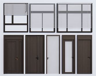 Modern door and window 3d model