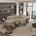 Modern Minimalist Sofa And Glass Coffee Table Set For Luxurious Elegant Warm Living Room Decor