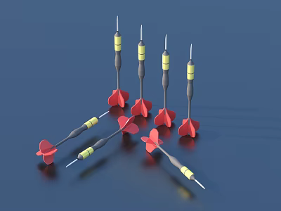 Darts props sketch 3d model