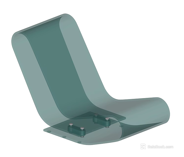 Ergonomic Modern Leisure Chair With Sleek Curves Smooth Surface And Sturdy Base 3d model 