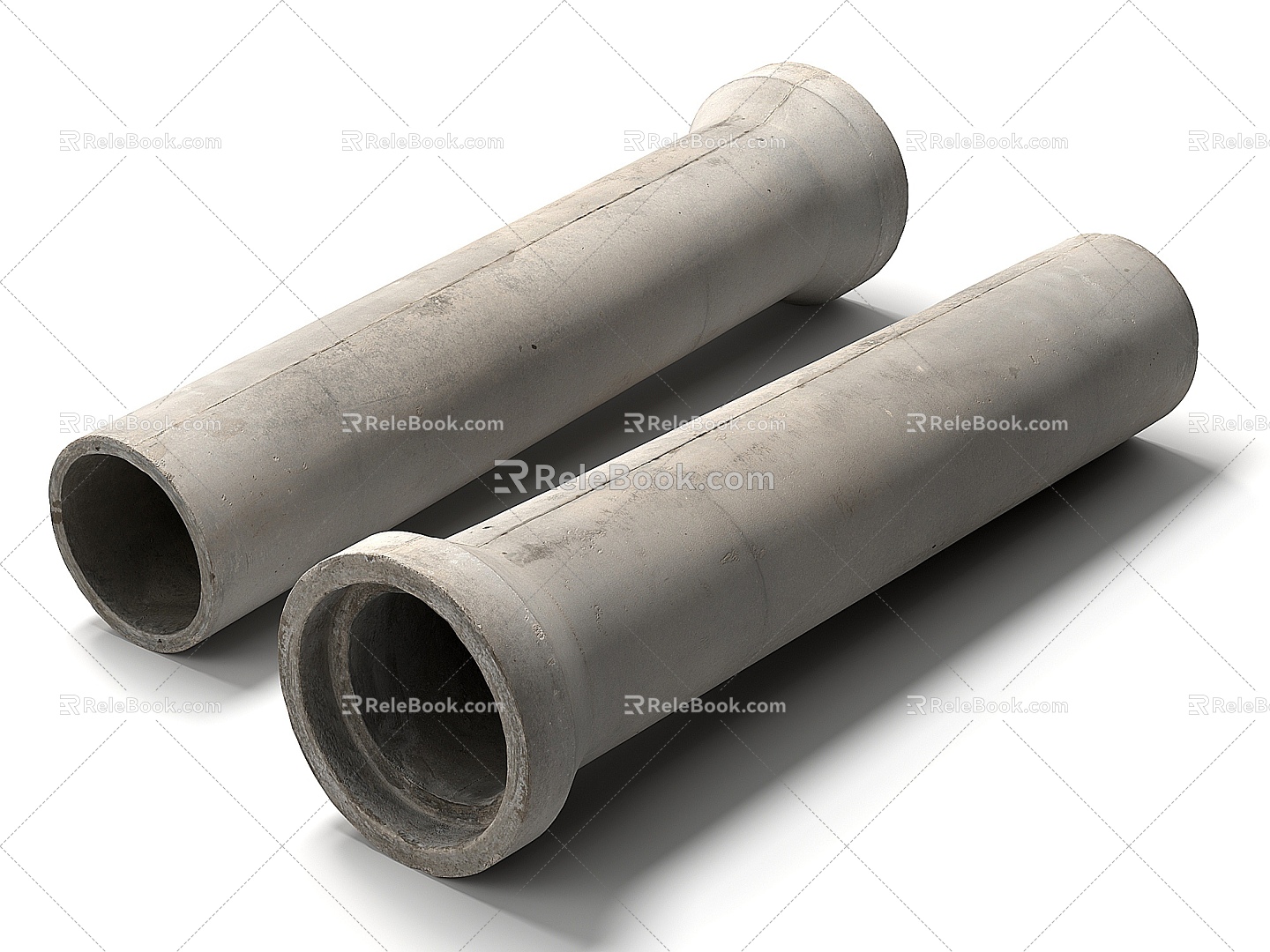 Modern cement pipe building materials 3d model