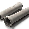 Modern cement pipe building materials 3d model