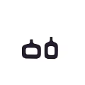 Two Black Ceramic Vessels with Unique Hollow Out Design in Modern Minimalist Style