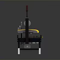 Industrial Mechanical Equipment With Black Structure Red Vertical Rod And Yellow Components