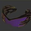 Protective Goggles With Black Frame And Purple Lens For Daily Use