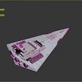Futuristic White Spaceship With Blue Illuminated Lights And Advanced Hull Design For Space Exploration