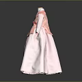 Traditional Pink Hanbok Dress With Long Sleeves And Decorative Sash