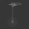 Chrome Shower Faucet With Rain Head And Handheld Sprayer For Bathroom