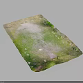 Green and Purple Terrain Surface with Irregular Texture and Scattered Spots