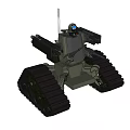 Green Tracked Weapon System With Cannon And Mechanical Sensor Lego Model 3d model