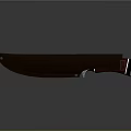 Sharp Hunting Knife With Brown Sheath And Red Silver Handle Design