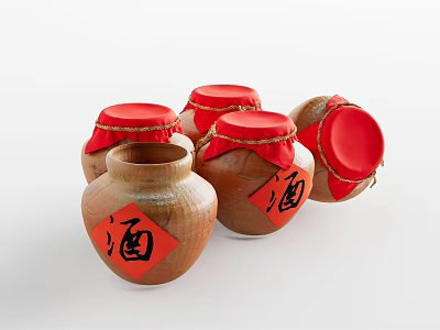 Chinese wine altar 3d model