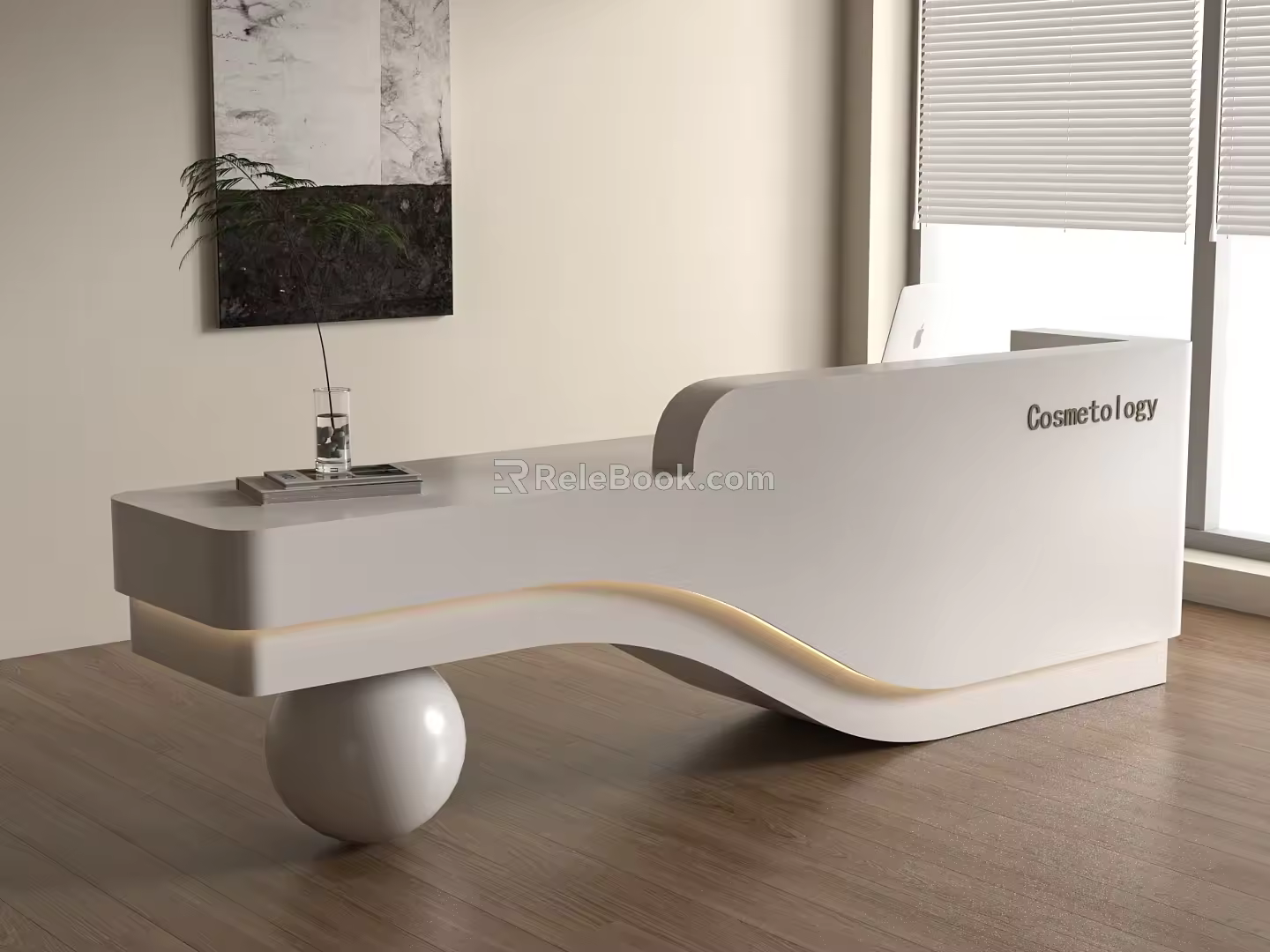 Modern Front Desk Reception Desk Reception Desk Bar Reception Hall 3d model