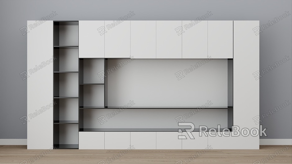 Bookcase TV Cabinet Simple Cabinet model