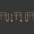 Three Wooden Fences Featuring Grid Design and Various Styles