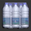 Natural Spring Bottled Water Pack With Transparent Plastic Bottles And Blue Labels