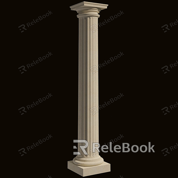 Jane European Roman Column Classical Gypsum Carved Roman Column model