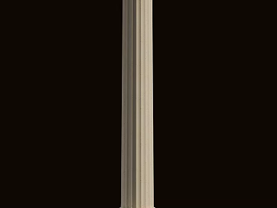 Elegant Classical Fluted Roman Column In Beige Stone With Vertical Grooves 3d model