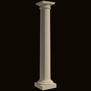 Jane European Roman Column Classical Gypsum Carved Roman Column 3d model