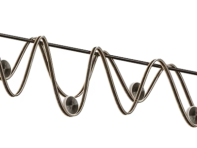 Modern chandelier linear chandelier combination 3d model