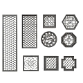 New Chinese Style Pattern Window Antique Window Carved 3d model