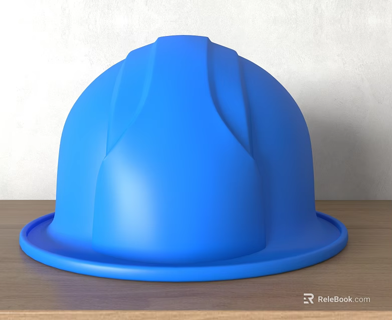 Blue Safety Helmet with Protective Design for Construction Workplace Use 3d model
