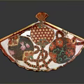 Ornate Clothing Accessory Box With Colorful Floral Patterns And Intricate Gold Detailing