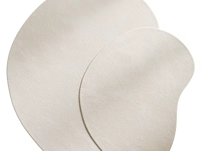Light Beige Square Carpet With Soft Textured Fabric And Smooth Surface For Home Decoration 3d model