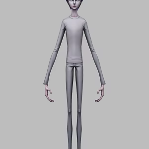 Horror Boy Cartoon Animation Movie Man Boy Thriller Horror Clothes 3d model