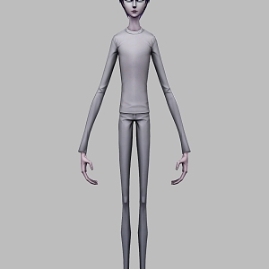 Horror Boy Cartoon Animation Movie Man Boy Thriller Horror Clothes 3d model